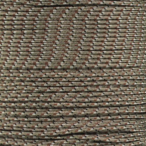 275 LB Paracord Breaking Strength Tactical 5-Strand 3/32” (2.38) Thickness Parachute Cord Rope | 100 FT Hanks - Desert Camo