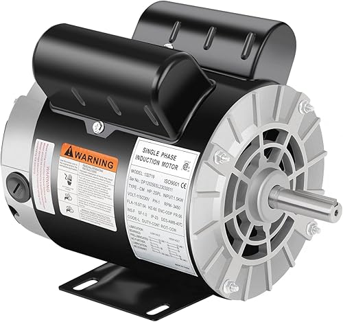Motor de compresor de aire SPL de 2 HP, motor eléctrico de 3450 RPM, monofásico de 115230 V 157.5 A, eje con llave de 56 marcos de 58 pulgadas,