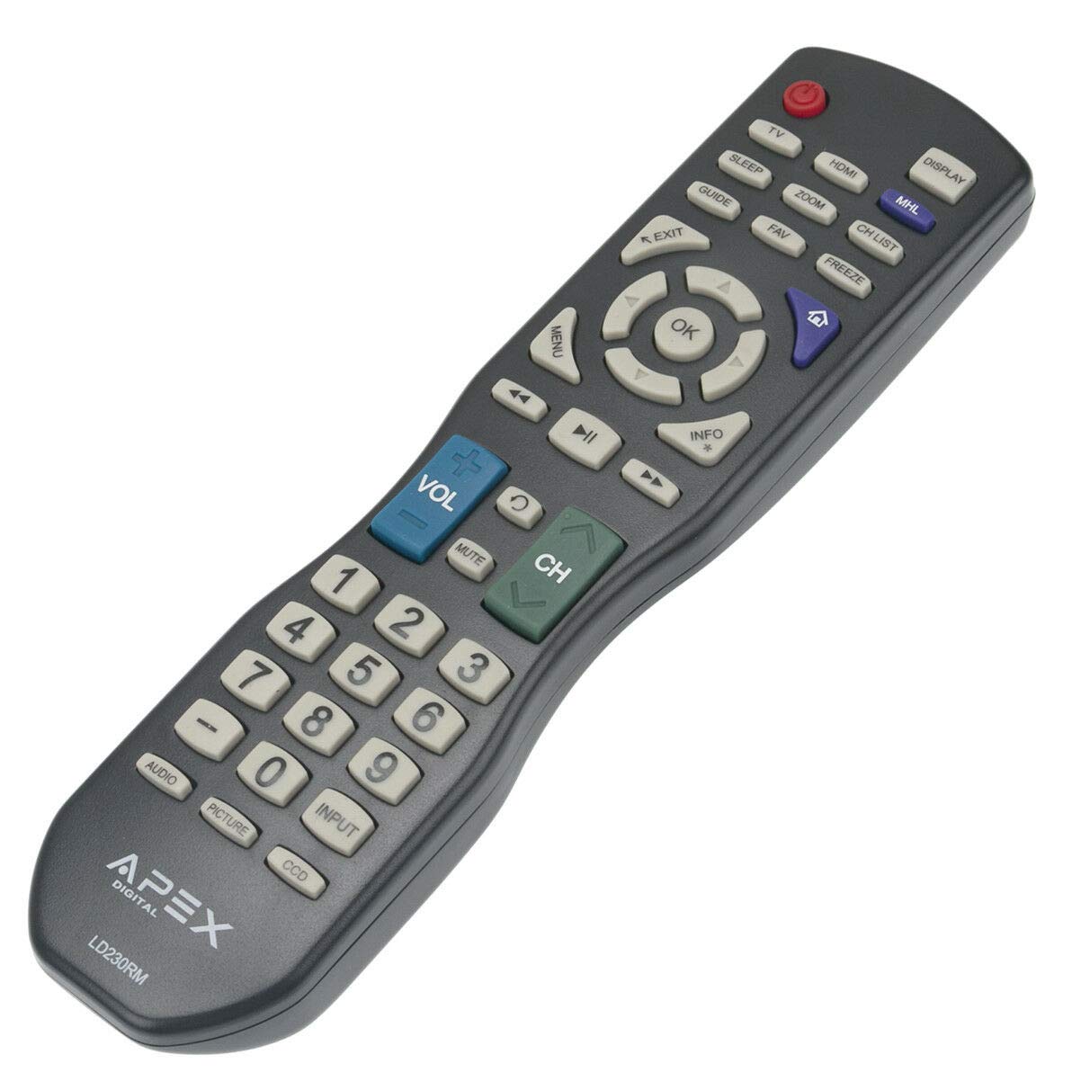 Entertainment Remote Replacement Remote For Apex TV Models - LD200RM ...