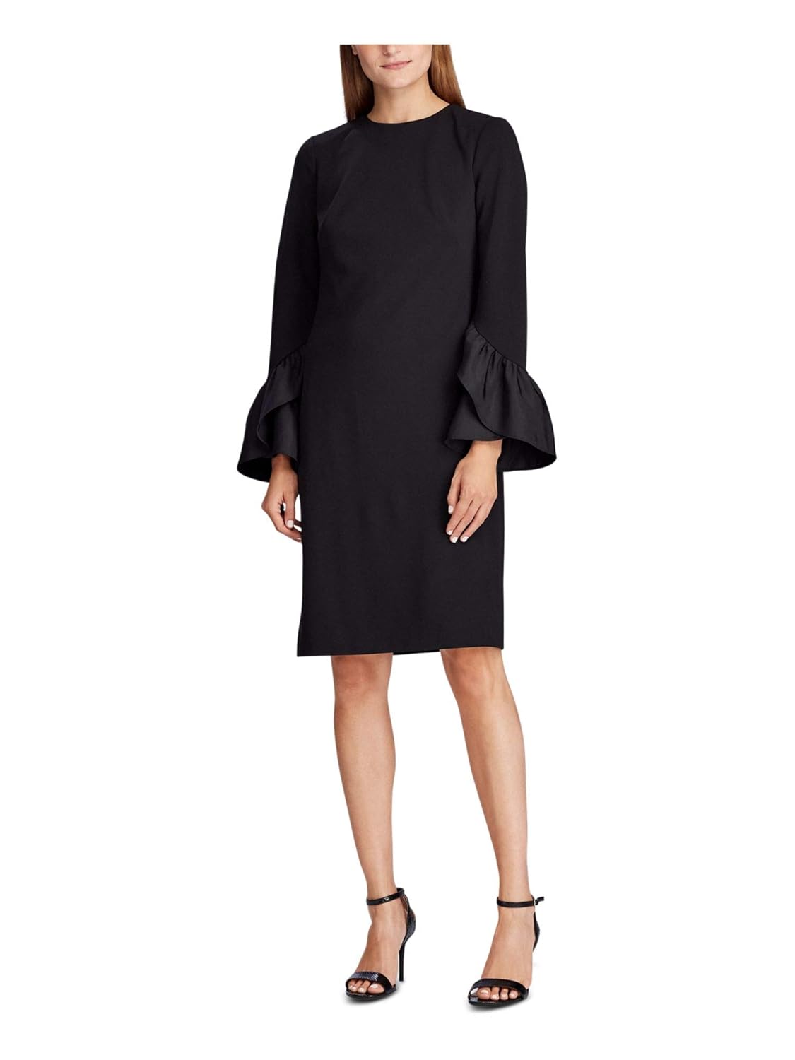 Lauren Ralph Lauren Womens Knit Calf Midi Dress Black 2