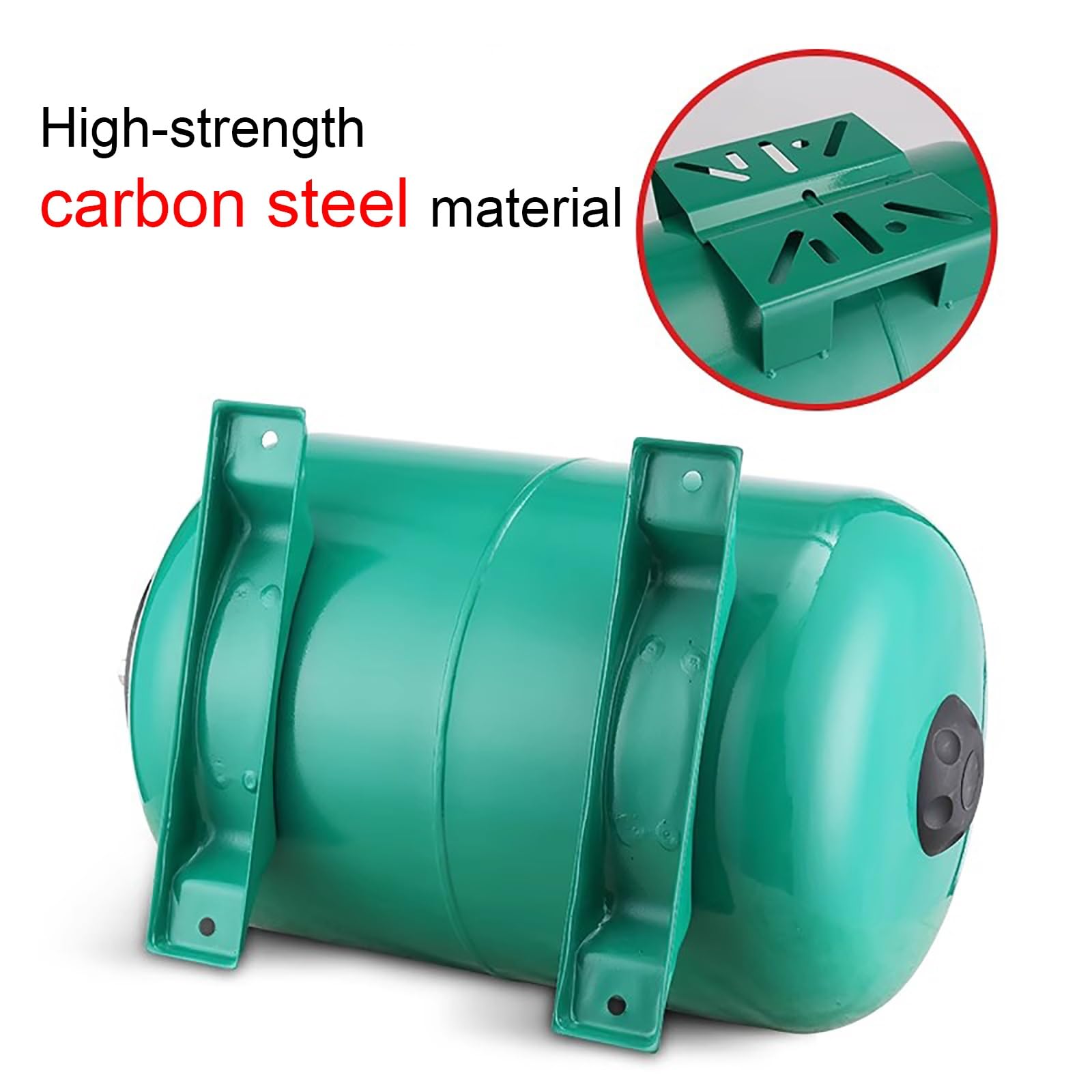 Tanque de Presión de Agua de Pozo de Acero al Carbono, Vaso de Expansión Horizontal de 19 a 50 l, con Bolsa de Aire de Goma, Para Grupo de Presión y Bombas(50L/13.2Gal)