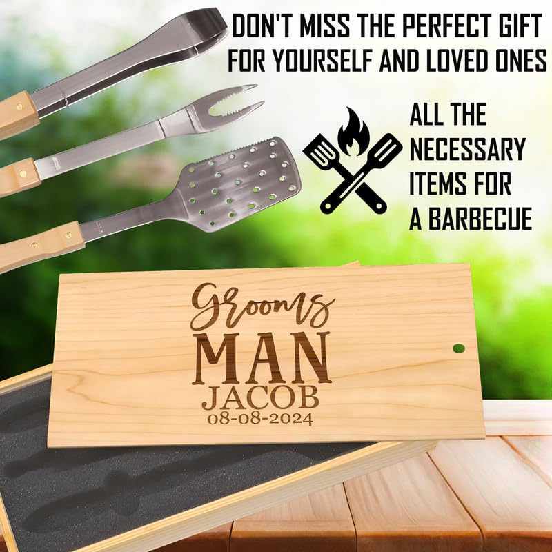 Set personalizado de parrilla en caja de madera miniatura 6
