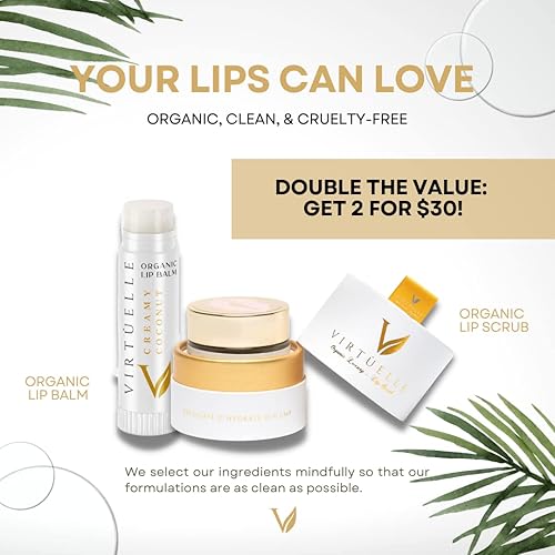 Miniatura 2 de Virtuelle - Exfoliante labial 100% natural, exfoliante labial orgánico de lujo 3 en 1, exfolia, rellena e hidrata los labios agrietados (canela