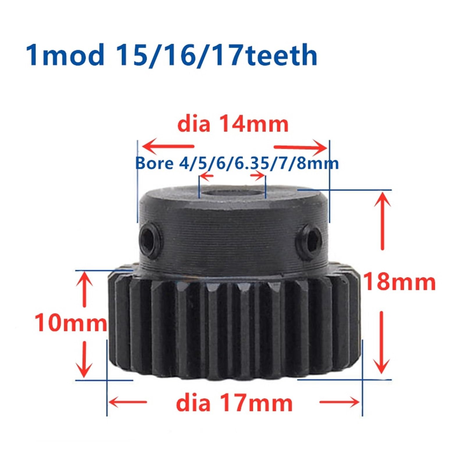 Bevel Gear Pinion Hardware Mechanical 2pcs 1Mod 1 Modulus High Precision Gear Rack Steel 15 * 15 * 500mm+2pcs 1M 17teeth 15teeth Pinion 45 Steel Gear Metal Gear(17 Teeth-7mm)