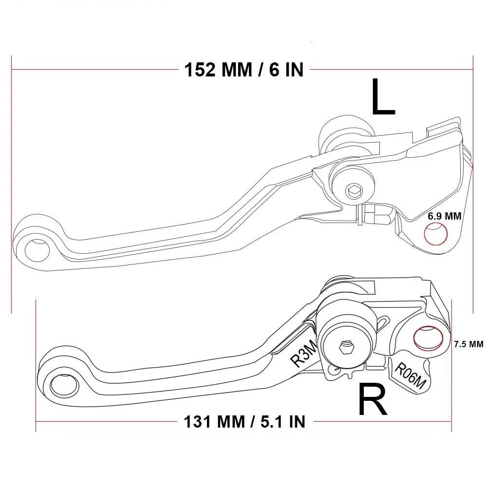 FAIOGINIWP para Y&amaha YZF450 YZF 450 YZ 450 F YZ450F 2009 2010 2011 2012 2013 2014 2015 2016 2017 2018 Palancas Embrague Freno Pivotante CNC para Motocicleta FAIOGINIWP(4)
