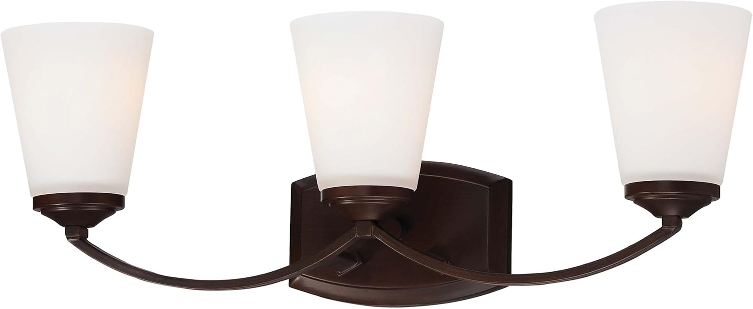 Minka Lavery 6961-84 Overland Park Vanity Bath Light, 1-Light, 100 Total Watts, 4.5-in H x 9-in W, Brushed Nickel