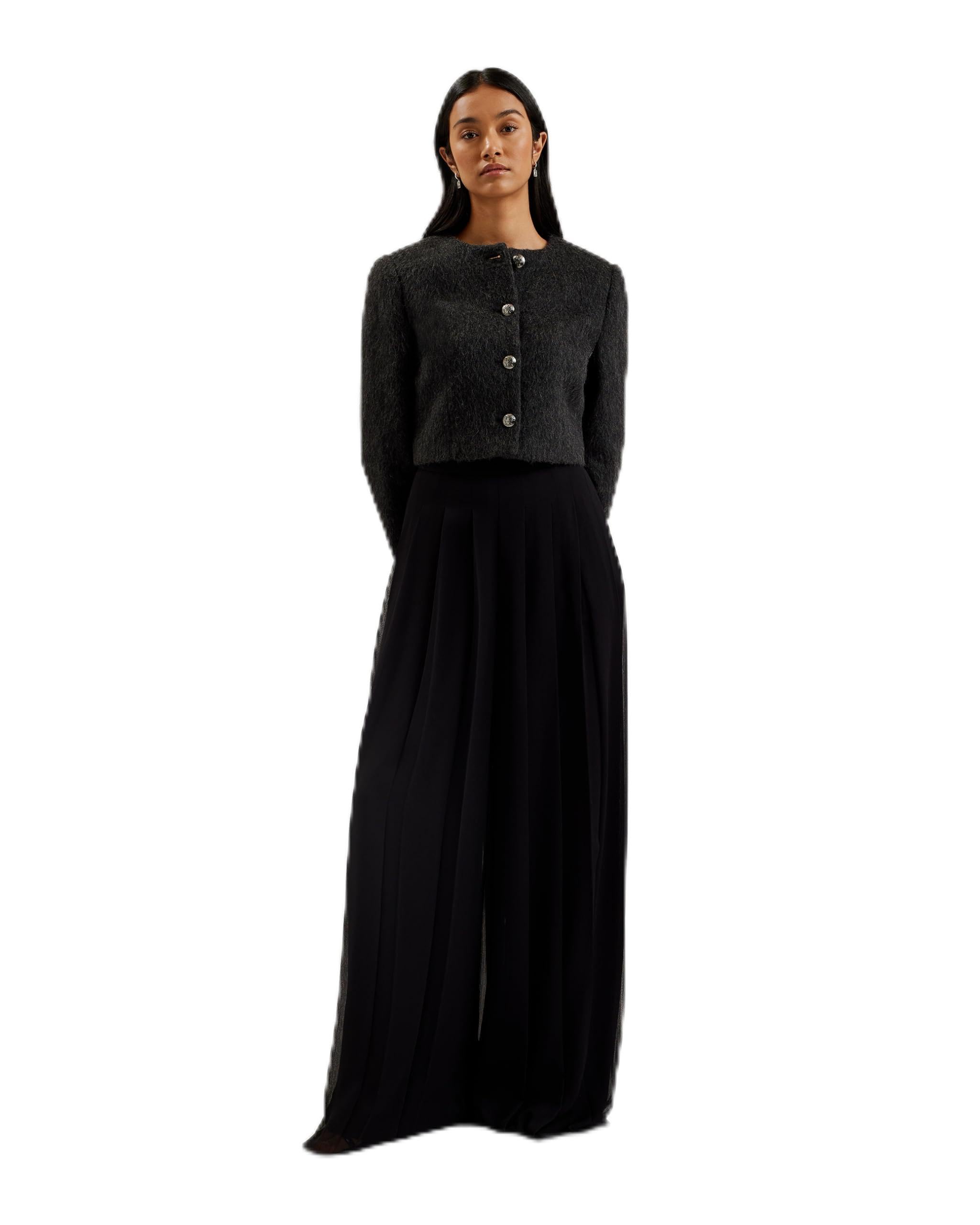 Ted Baker WMT-KOKUTO Pleated Wide Leg Trouser - Black UK 12
