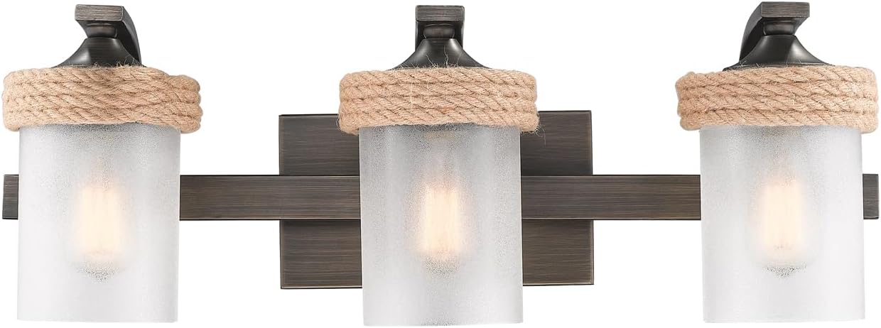 Golden Lighting 1048-BA3 GMT-CS Chatham Bath Fixture, Gunmetal Bronze