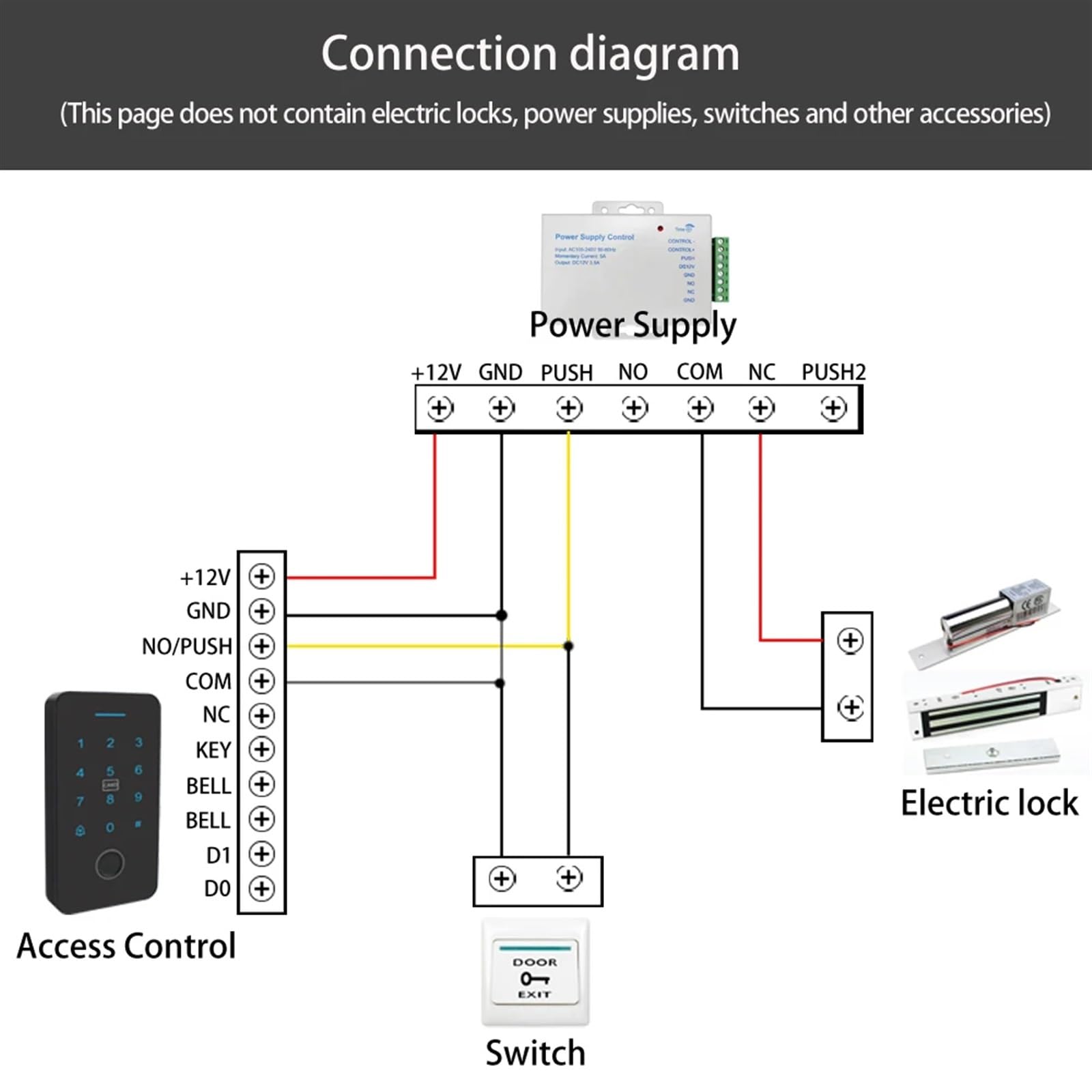 Zestaw do systemu kontroli dostępu do drzwi Inteligentna maszyna do kontroli dostępu Zdalne odblokowanie telefonu komórkowego NFC Hasło odcisku palca Karta RFID Kontroler zamka drzwi IP67(Nero)