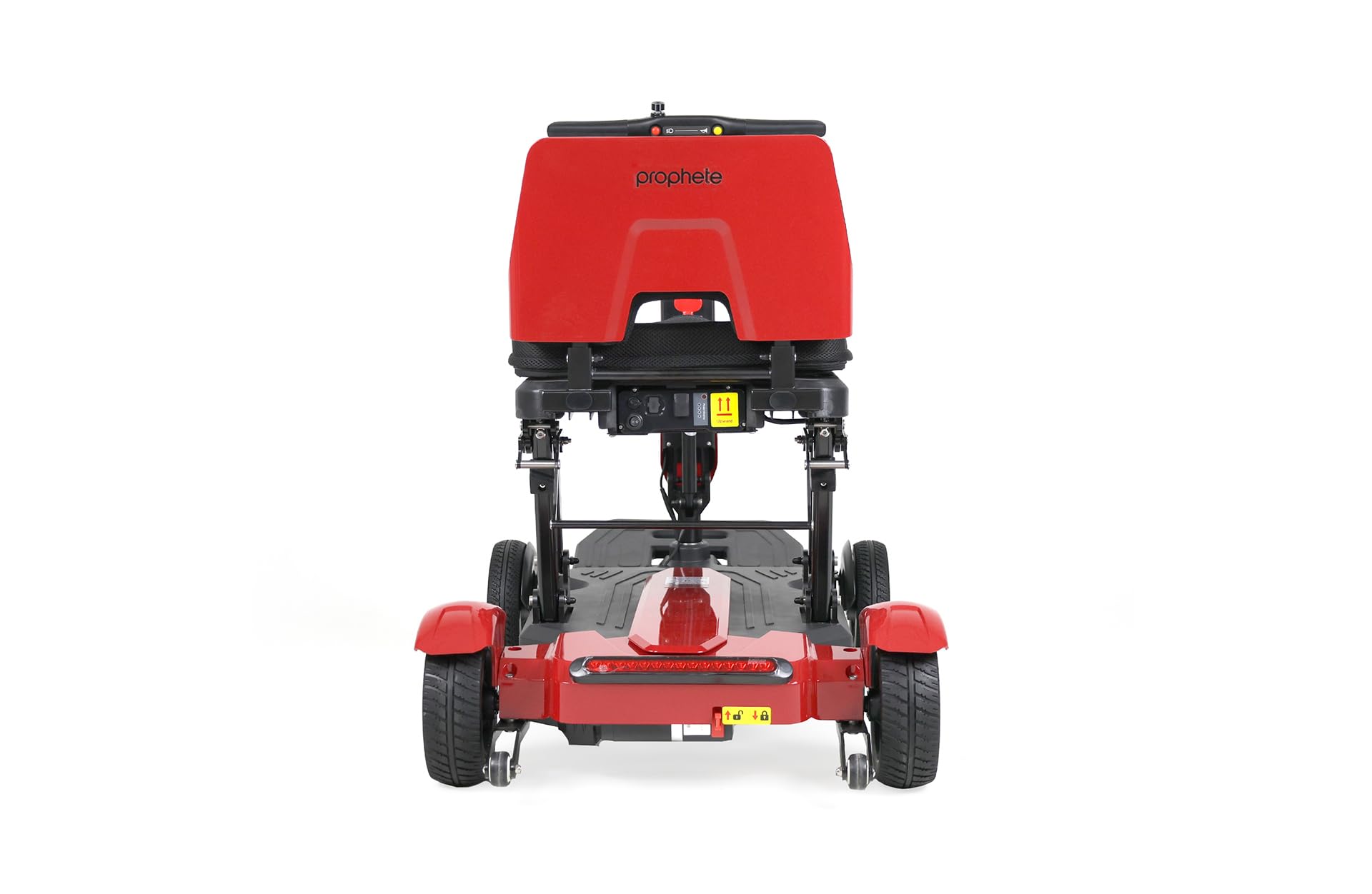 Prophete SM4 - Scooter elettrico compatto a 4 ruote pieghevole con motore da 250 W, 2 batterie agli ioni di litio da 24 V/6 Ah, portata fino a 20 km, luce LED, pneumatici in gomma PU, carico 120 kg