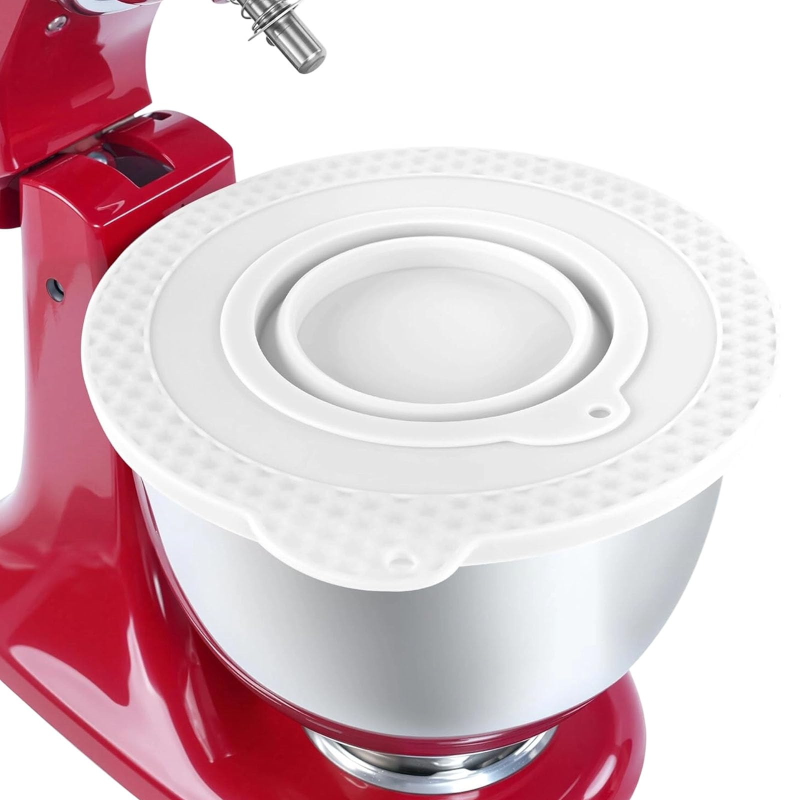 Elnwnnkc Food Grade Silicone Mixers Bowl Cover Leakproof Bowl Lid for 4.5-5 Quart Tilt Head Mixers Space Saving Dishwasher Safe Mixer Accessory