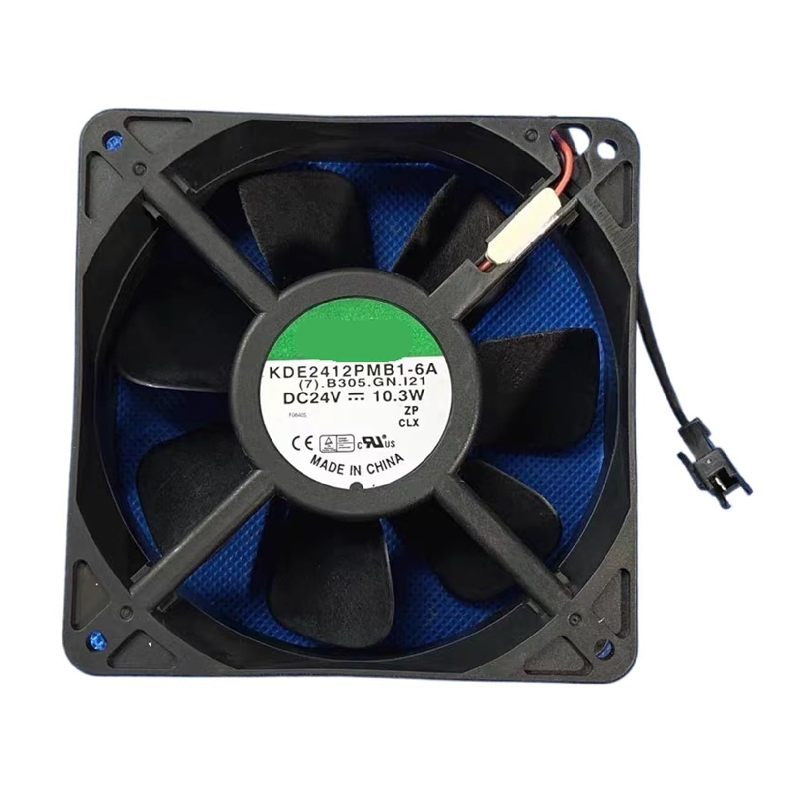 Ventilateur de refroidissement à 2 fils KDE2412PMB1-6A DC 24V 10.3W 12x12x3,8cm