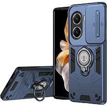 Protective Back Case Cover for Vivo V29E 4G 2023 Case with Kickstand & Slide Camera Cover, Shockproof Military-Grade Case Rugged Protective Cover for Vivo V29E 4G 2023 PhoneBlue