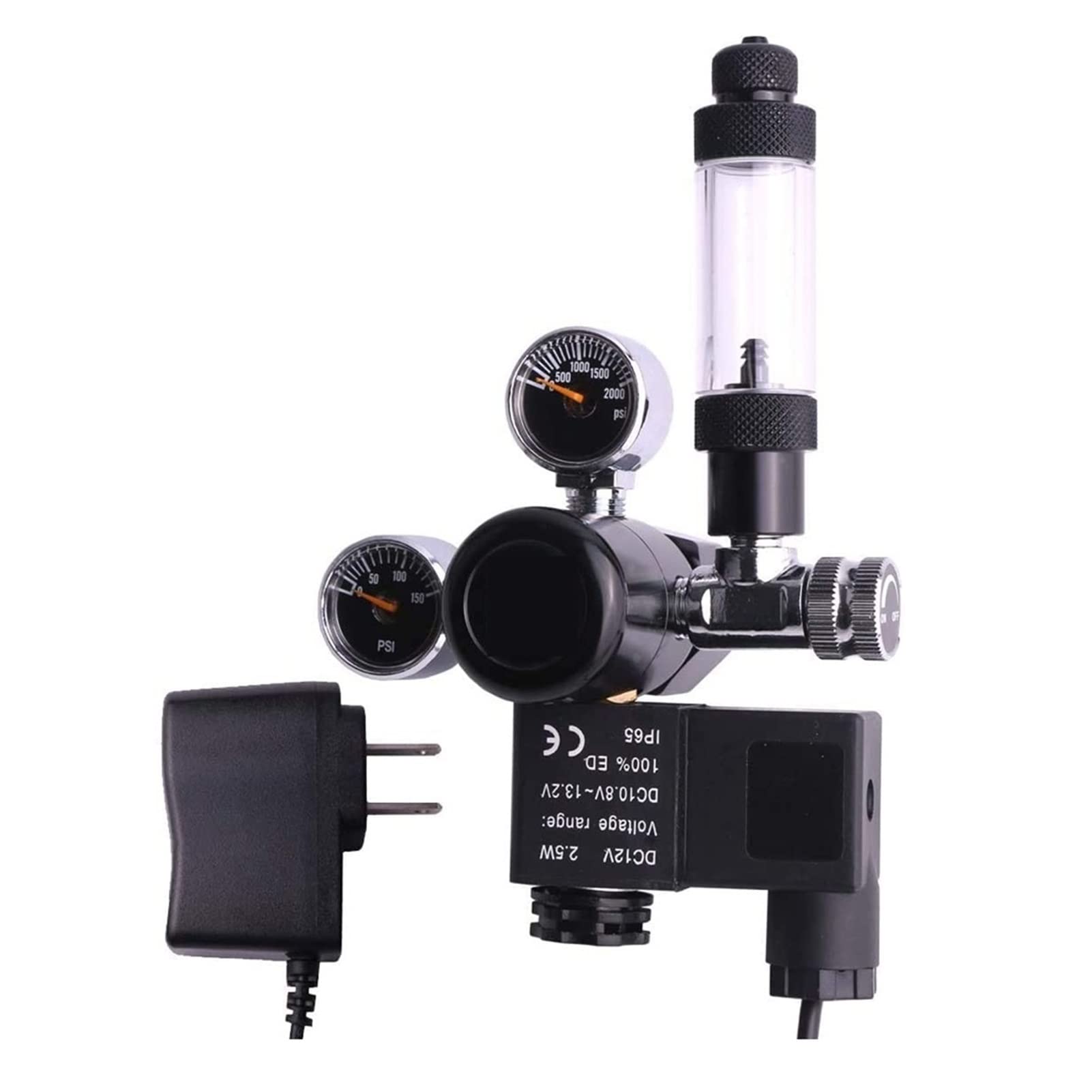 Reduktor ciśnienia CO2, Akwarium CO2 Regulator z DC Zawór elektromagnesu i akcesoria do czołgu bąbelkowego(W21.8)