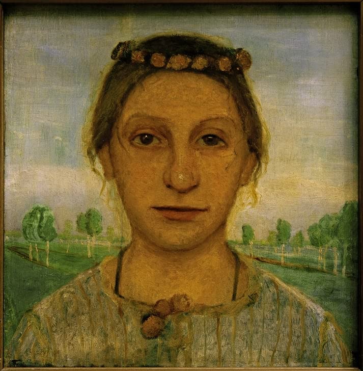 Portrait de Sœur Herma Paula Modersohn Becker Tableau Émouvant Impression Toile 60x90cm