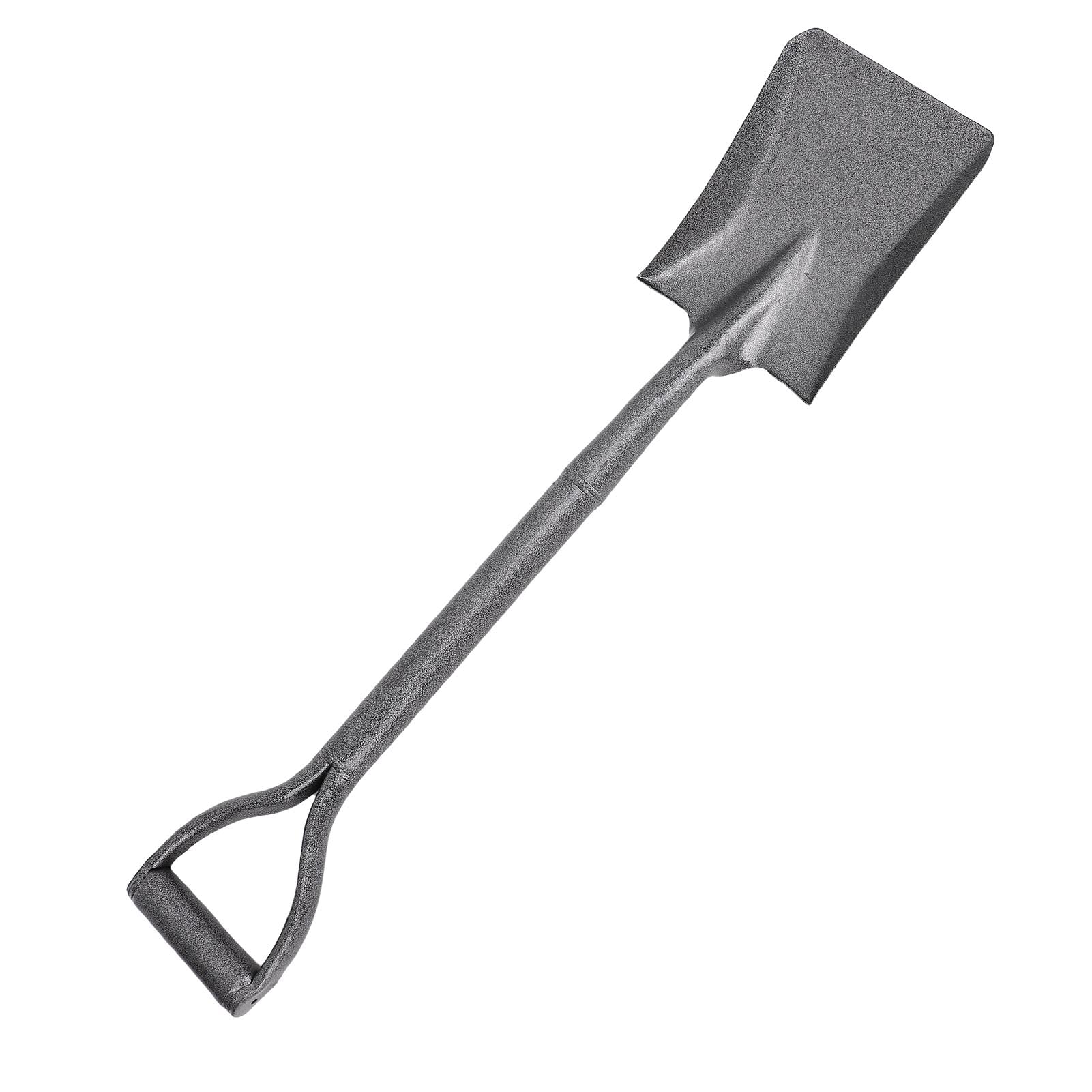 FTVOGUE Pala da Giardino Vanga Corta in Acciaio Mn Interamente in Metallo 76 Cm Manico Ergonomico a D Punta Incisiva per Trincee Trapianti Scavi in ​​Giardino Cortili Campeggio