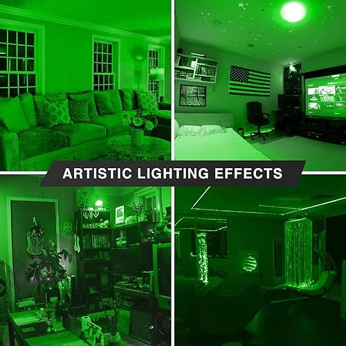 Vista 5 de 8 Pack A19 LED Red & Green Light Bulb, 120V E26 Base, 9W (60W Replacement), Party Decoration, Porch & Home Lighting, Christmas Verde Rojo