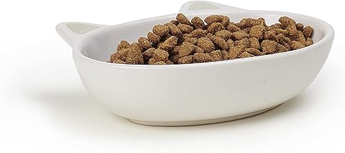 Miniatura 5 de PetRageous 10012 Cuenco ovalado de cerámica para gatos de 5.5 pulgadas de ancho y 1.5 pulgadas de alto con capacidad de 5.3 onzas y apto para