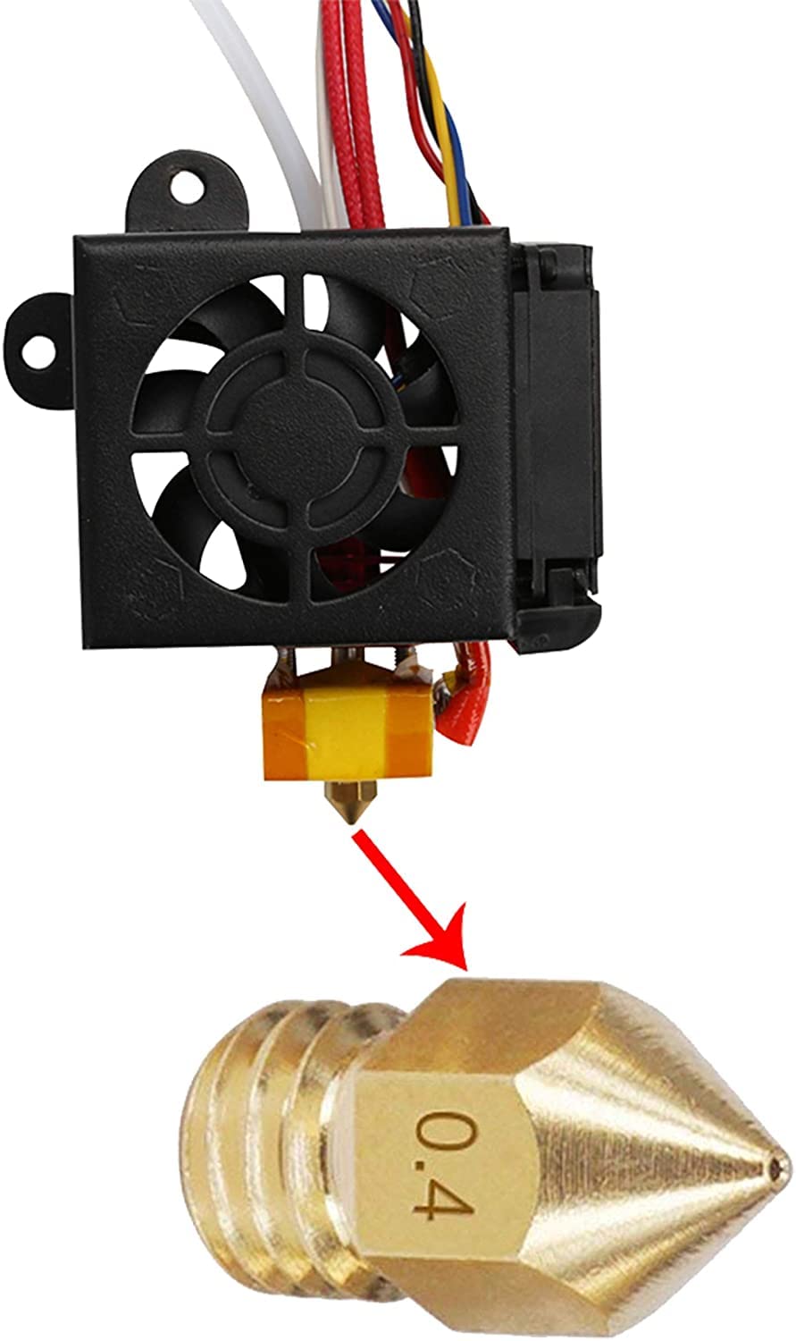Amazon.co.jp: HICTOP 3Dプリンターノズル 0.4mm Creality CR-10 10S 