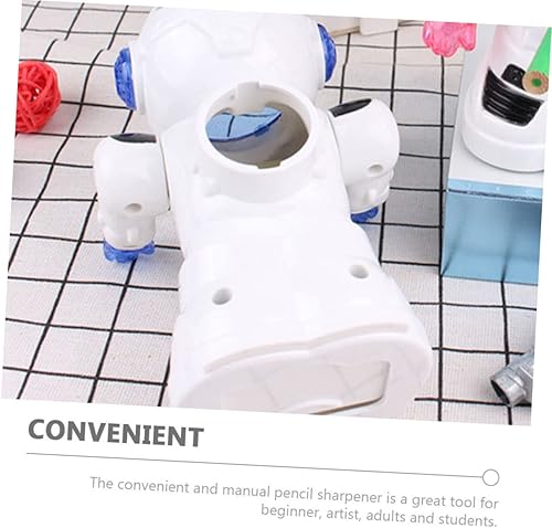 Miniatura 6 de MAGICLULU Sacapuntas robótico de 2 uds., sacapuntas de carbón, sacapuntas de manivela, sacapuntas de lápiz de metal para niños, robótica, productos