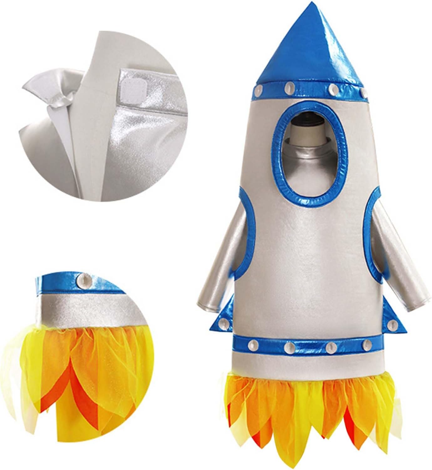 Rocket Costume Outfit Space Shuttle Cosplay Halloween Cute Rocket Ship Nasa Dress Up Party Costumes - Image 2