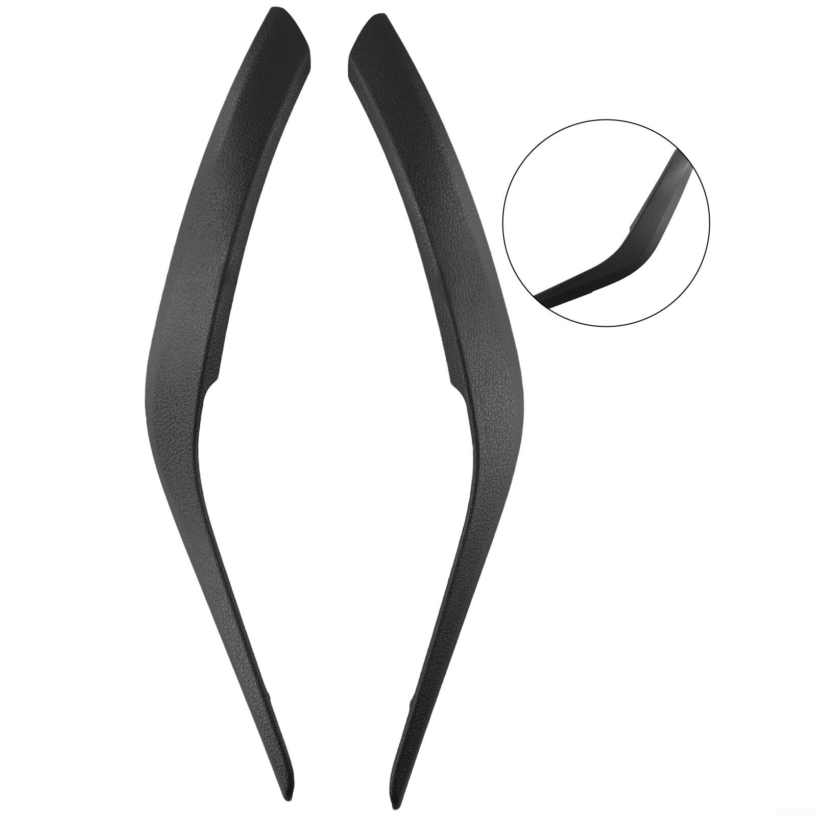 Juego de molduras para manija de puerta interior compatible con BMW X1 E84 2009-2016, cubierta de manija de puerta delantera trasera, izquierda y derecha, color negro, pieza de repuesto 51412991775