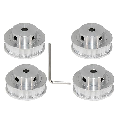 Miniatura 91 de 2GT Poleas 80 dientes 0.472 in diámetro 80T correa dentada Poleas de rueda síncrona aluminio para ancho 0.236 in correa 3D impresoras piezas, 4