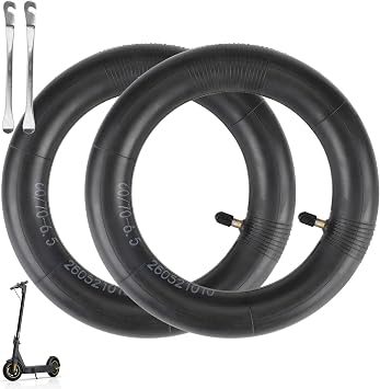 ulip 2 Pack 60/70-6.5 Inner Tube 10 Inch Scooter Tube Replacement Camera Straight Valve for Max G30 G30D G30LP G30E Scooters and Other Universal 10 inch Scooters