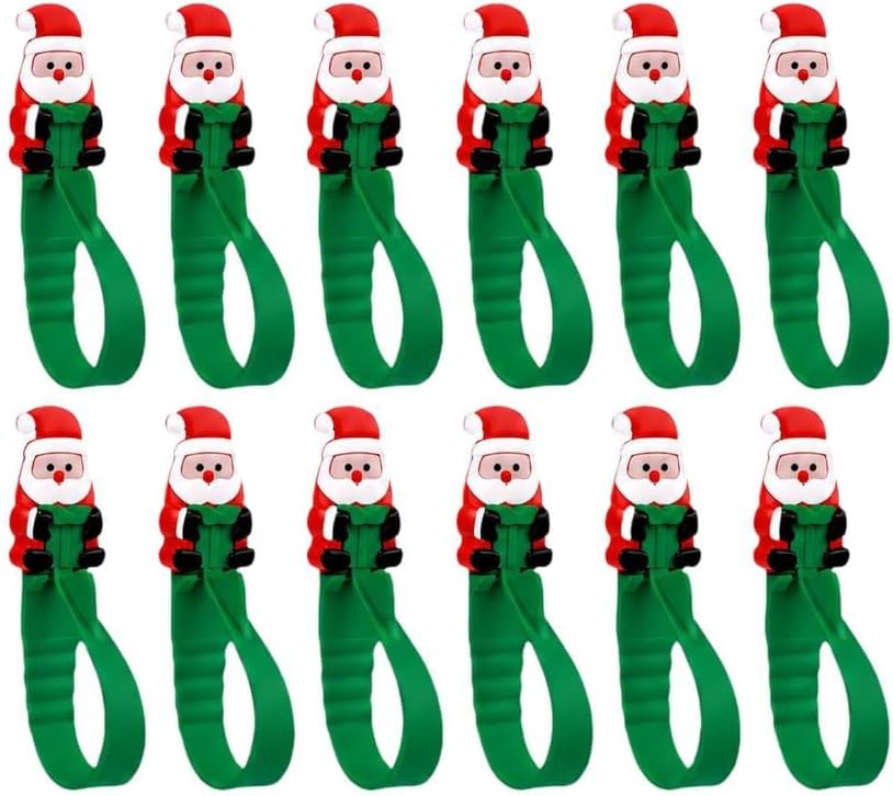 Christmas Wreath Hanger 12 Piece Set, Santa Loop Holders for Mantels