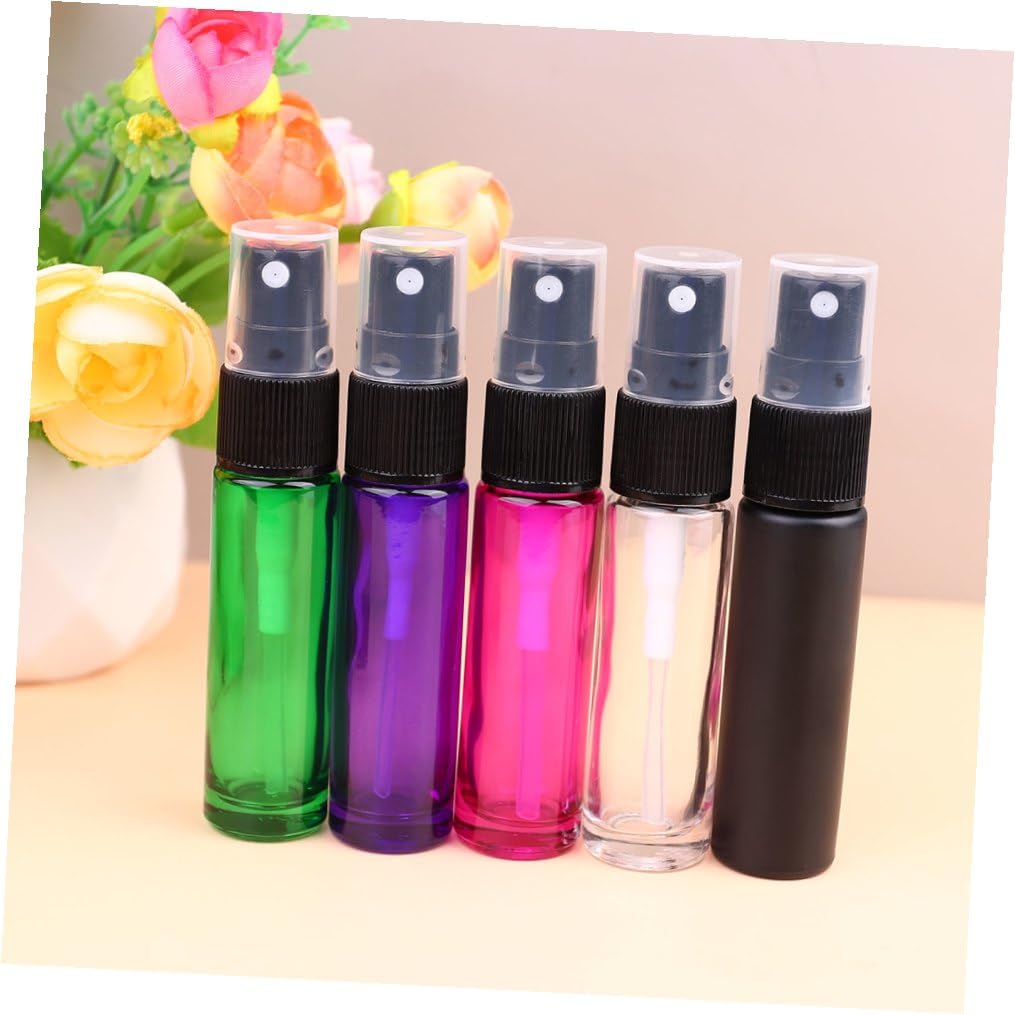 20 Stück 10 ml Wiederbefüllbare Sprühflaschen aus Glas Tragbar Kompakt für Parfüm und Ätherische Öle für Reisen und Draußen