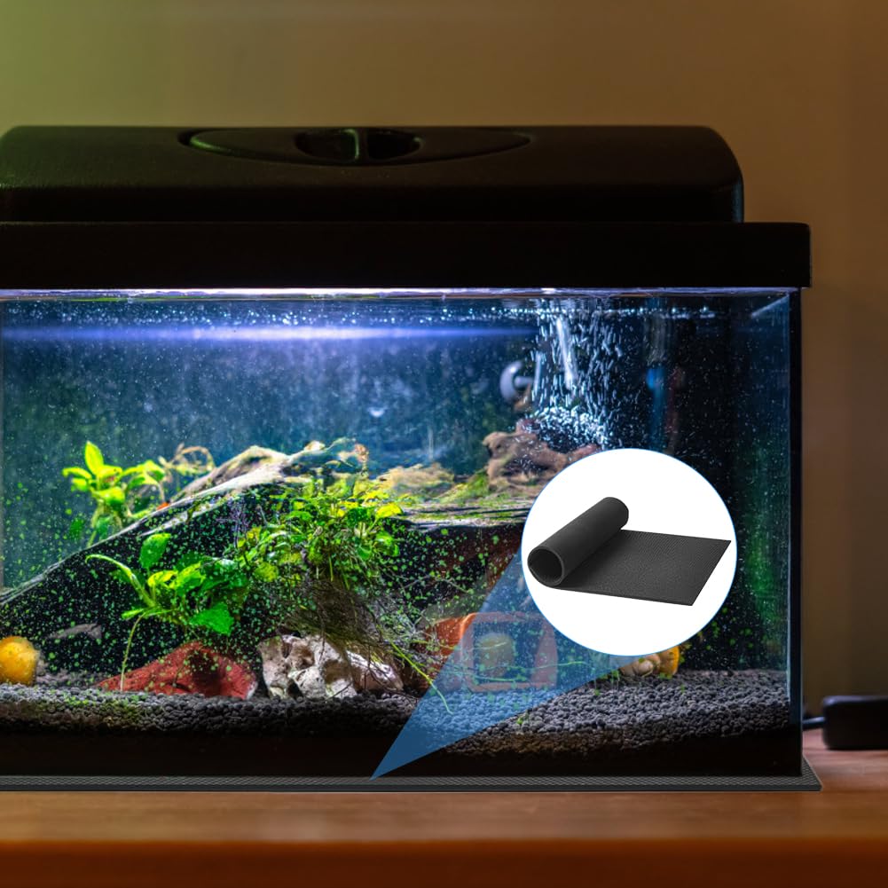 Tapis de nivellement pour aquarium - 60 x 30 cm - En mousse EVA - 6 mm d'épaisseur - Antidérapant - Absorbe les chocs - Imperméable