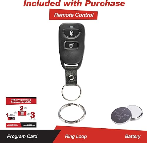 Miniatura 2 de KeylessOption Alarma remota del llavero del coche de la entrada sin llave para Hyundai Santa Fe Accent, Kia Rio Rio5 PINHA-T038