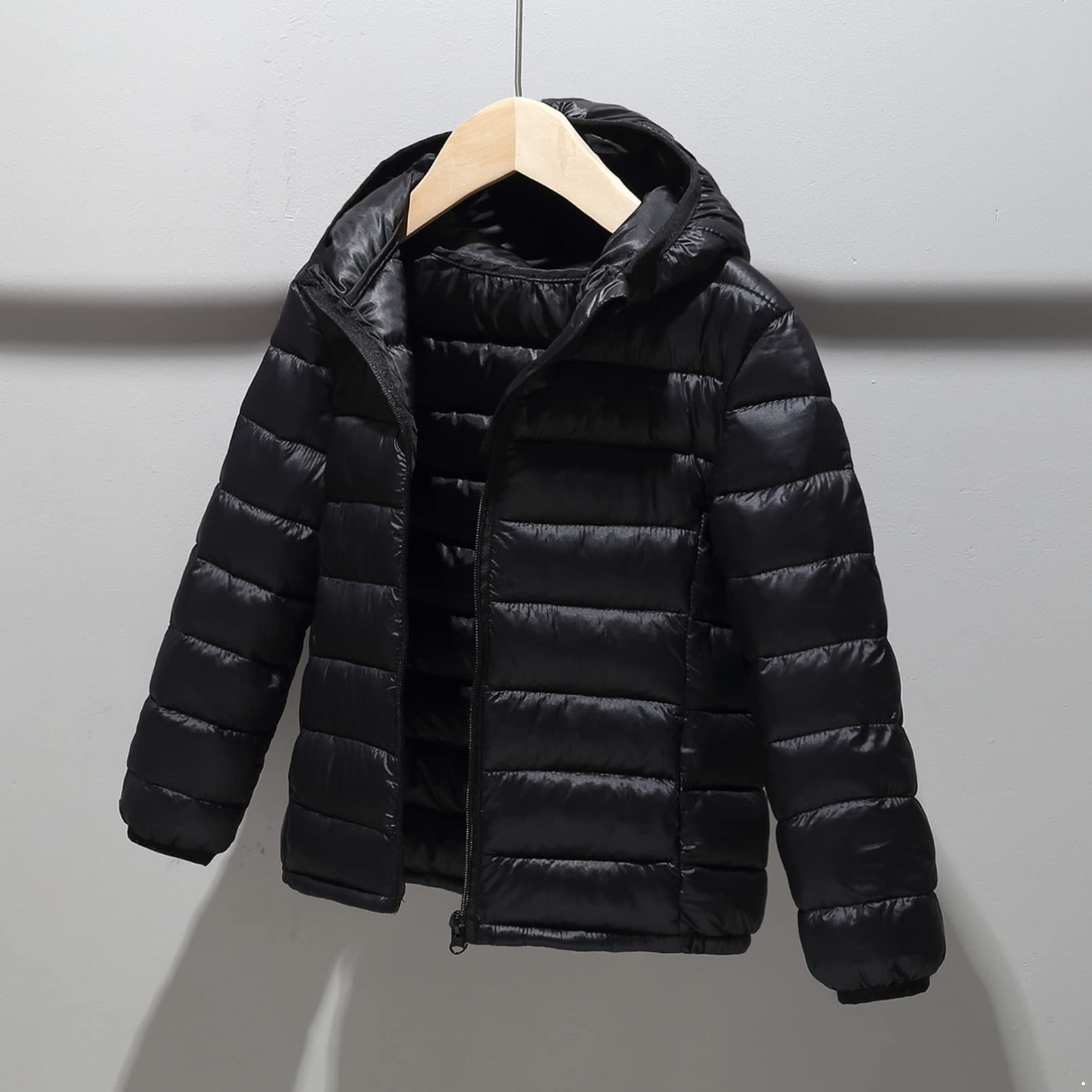 dPois Enfant Garçon Fille Doudoune Veste d'Hiver Hood Jacket Manteau à Capuche Coupe-Vent Chauds Épais Coat Automne 3-16 Ans - Taille Petit Attention