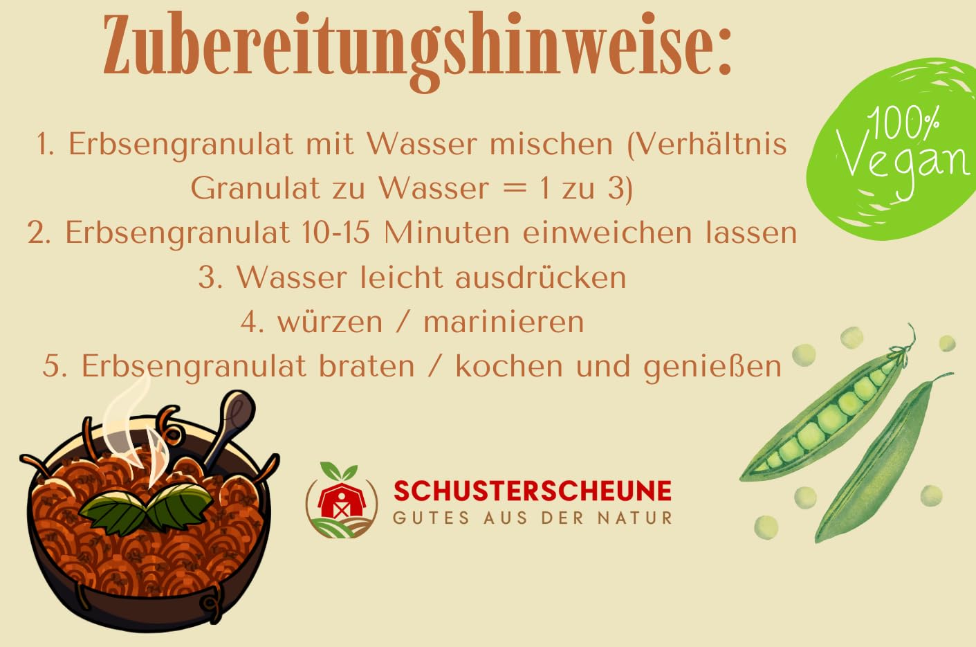 Schusterscheune europäisches Erbsengranulat 7kg Lebensmittel