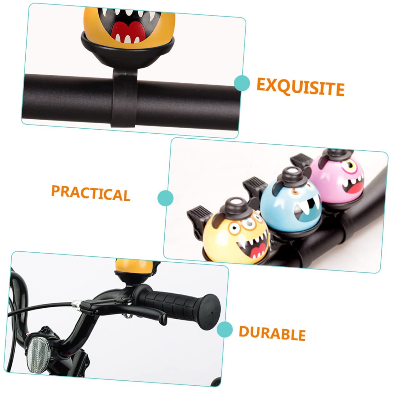 BESPORTBLE 5st Fahrradklingel Kinderfahrrad Regenfeste Fahrradhupe Für Mädchen Cartoon-Muster- Für Kinder Für Lenker Ding Ring Aluminiumlegierung Falten Baby