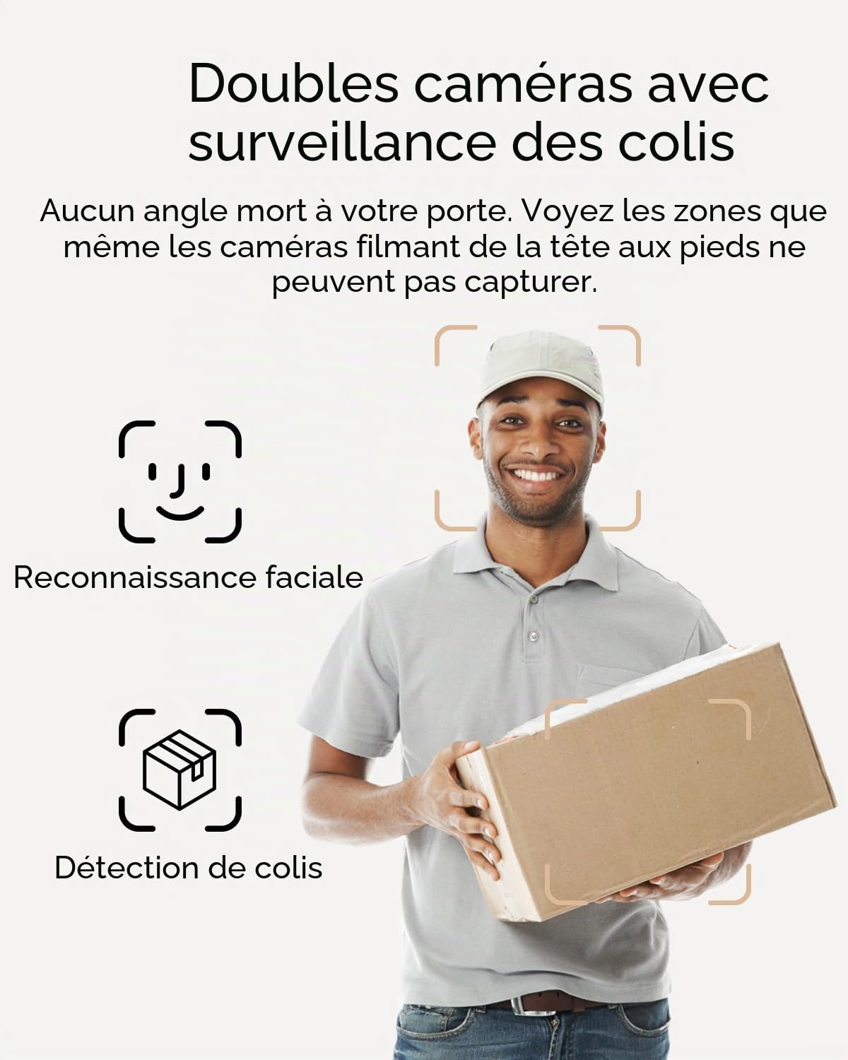 eufy Security Sonnette vidéo E340, double sonnette avec caméra avec détection de colis, vision nocturne couleur 2K Full HD, compatible avec HomeBase S380, utilisation gratuite (reconditionné)
