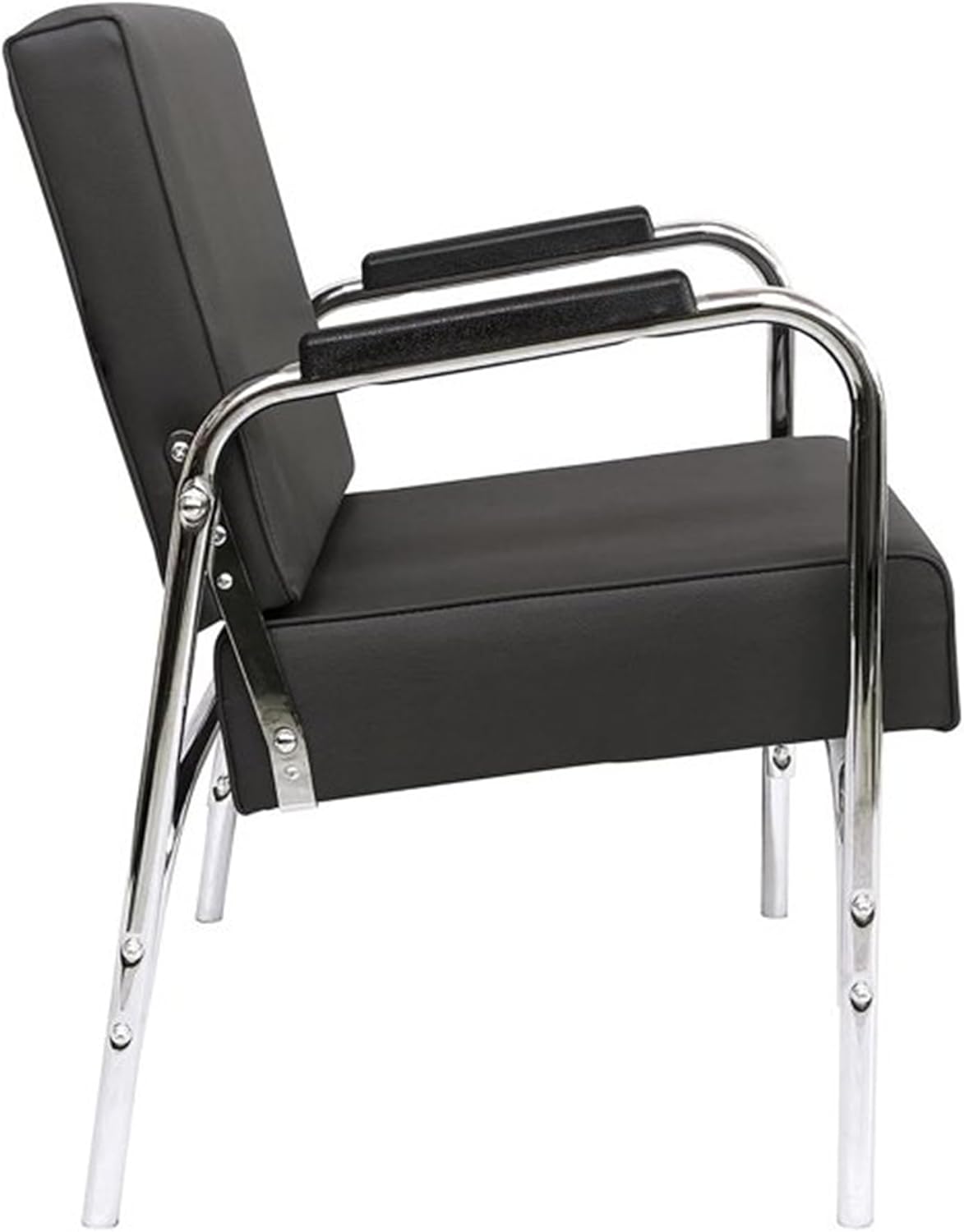 Chromium 'Ella' Professional Auto Recline Shampoo Chair [5028] by PureSana, Premium Vinyl Material, High Density Foam Cushions and Durable Steel Construction.