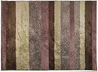 Tapete Para Quarto,sala,escritório 1,50 X 2,00 Pelo Macio Antiderrapante (Listrado Capuccino)