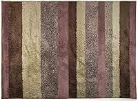 Tapete Para Quarto,sala,escritório 1,50 X 2,00 Pelo Macio Antiderrapante (Listrado Capuccino)