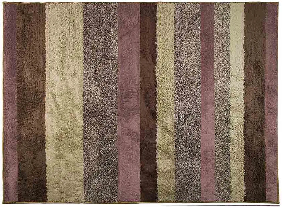 Tapete Para Quarto,sala,escritório 2,00 X 3,00 Pelo Macio Antiderrapante (Listrado Capuccino)