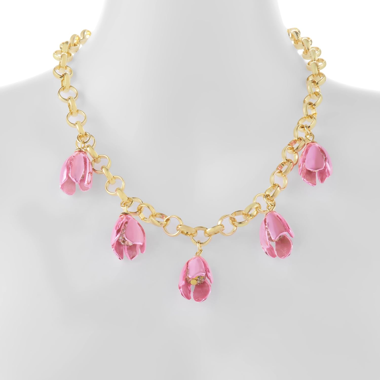Betsey Johnson Women's Garden Glam Statement Tulip Bib Necklace