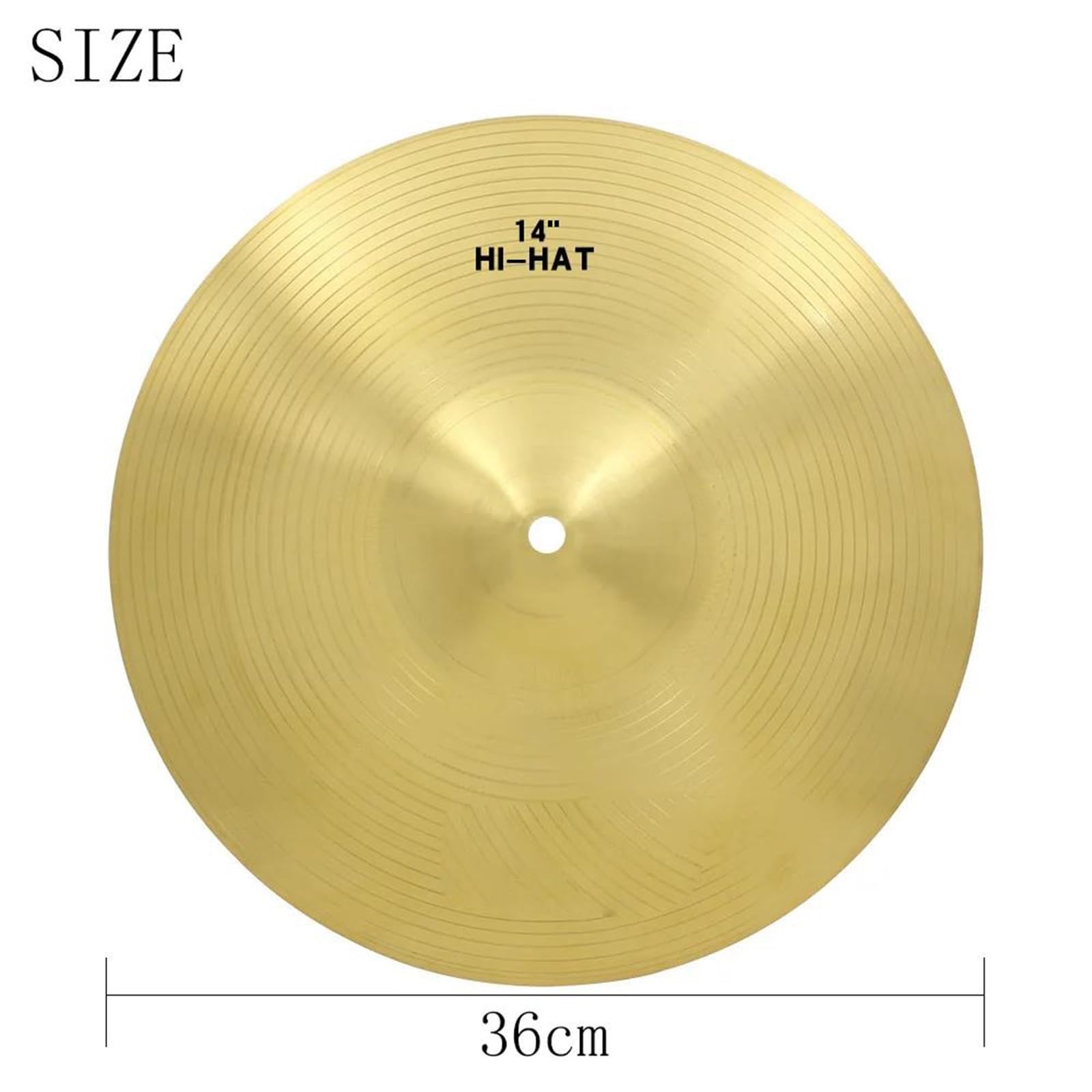 Profesjonalna Talerz Mosiężny Talerz 8 10 12 14 16 Cali Gong Bęben Jazzowy Trwałe Splash Crash Hi Hat Akcesoria Perkusyjne(14 inch)