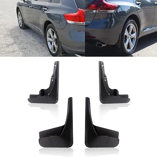 Miniatura 1 de Xotic Tech - Juego completo de 4 protectores contra salpicaduras para guardabarros delanteros y traseros, con accesorios de hardware, compatible con