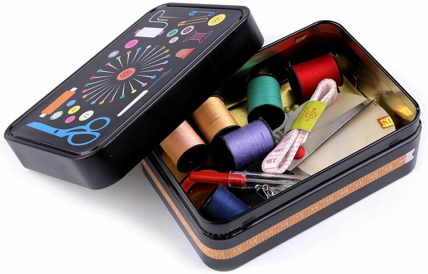 NFI essentials 72 Pcs Sewing Kit Stiching Set Tailor Thread Box Travel DIY Accessories Needles, Thread, Sewing Tools, Sui Dhaga All in One Combo Tailoring Materials