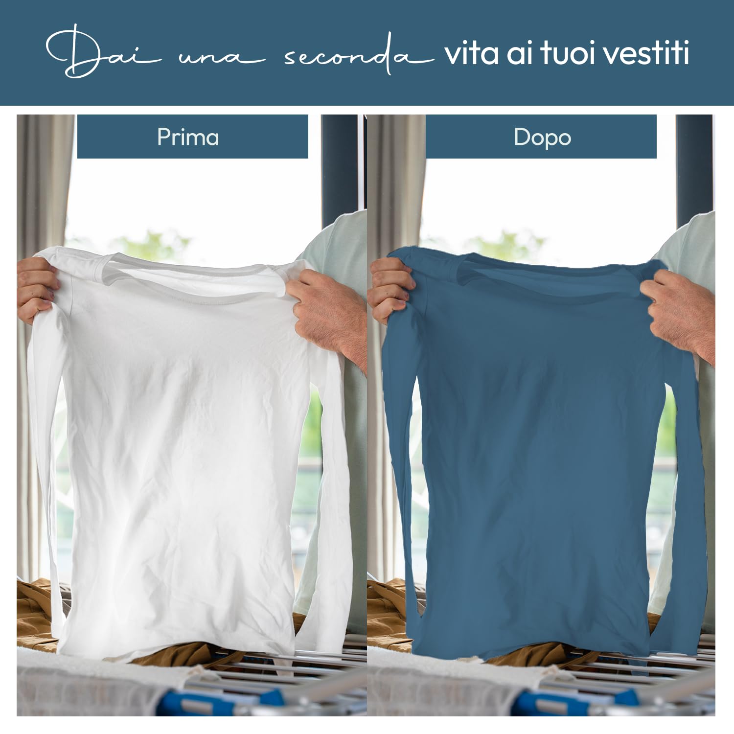 Haute Couture - Tintura Tessile Tutto-in-Uno - Blu Anatra - 3x350g | Pronta all'Uso - Tintura in Lavatrice - Cotone, Lino, Seta & Viscosa - Oltre 33 Colori Disponibili - Intensa & Duratura