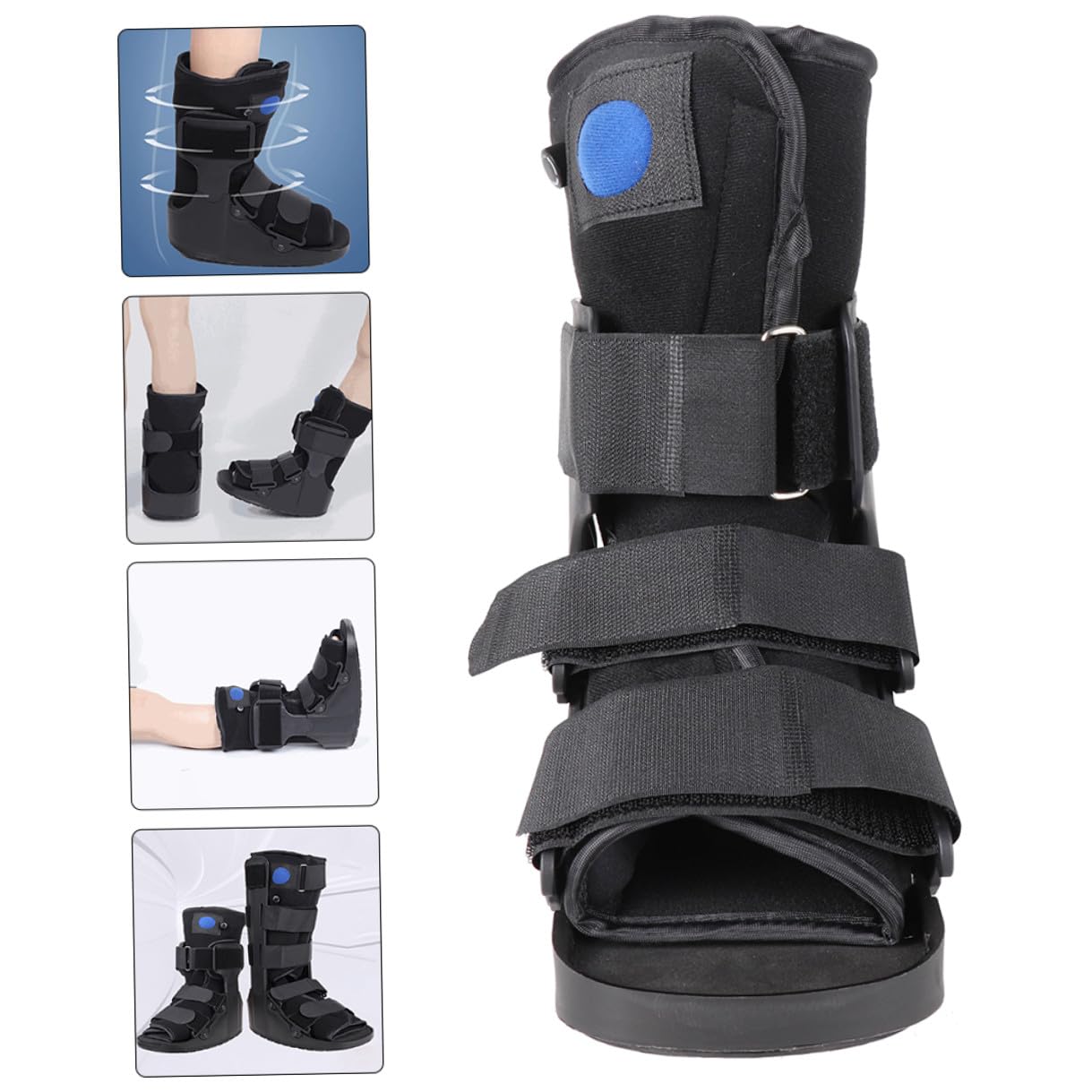 Abaodam Low-profile Ankle Support Boot with Inflatable Cushion, Foot Stabilizer Shoe for Sprain, Medical Walking Boot for Adult and Post-surgery Rehabilitation