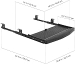 LIOOBO Ergonomic Under Desk Computer Keyboard Tray with Mouse Platform, Drawer Type Keyboard Stand