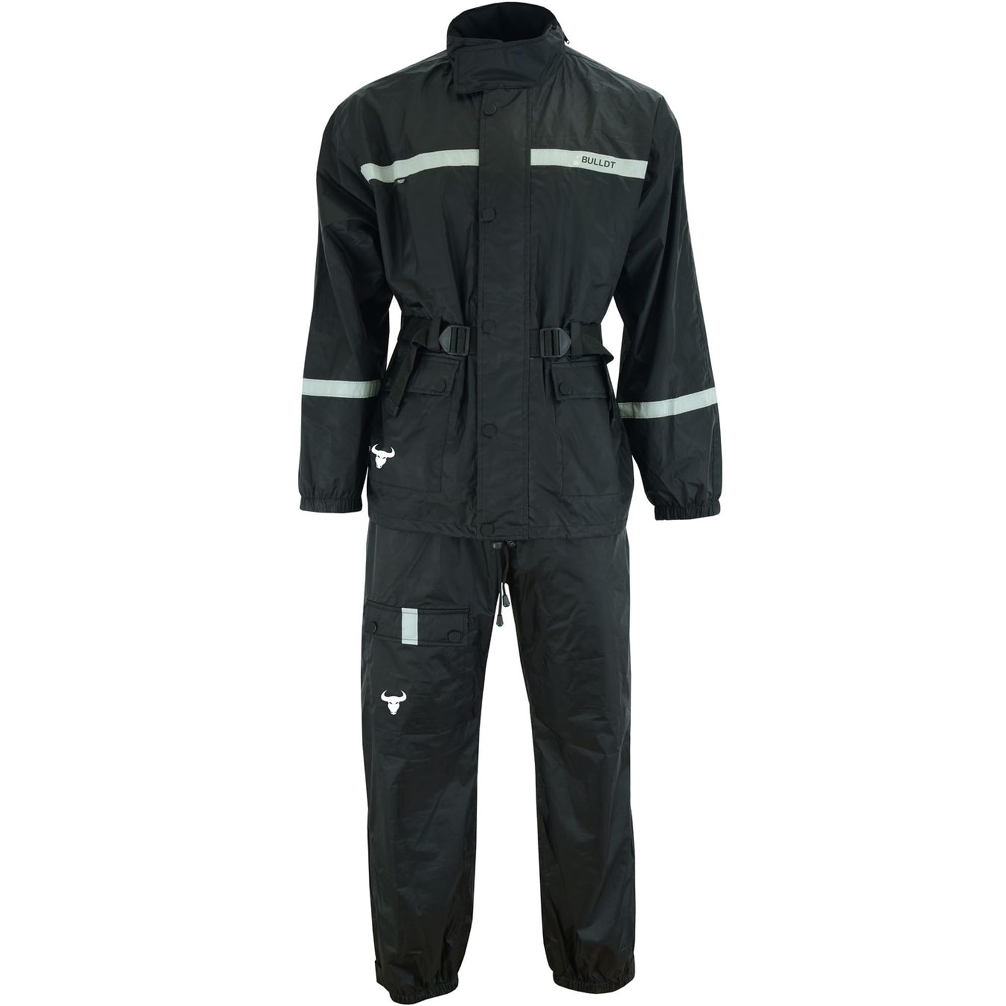 BULLDT Motorrad Regenkombi 2-teilig für Herren – Wasserdichte Regenjacke & Regenhose - luftzirkulierend Mesh-Innenfutter, reflektierend & winddicht – ideal für Motorradfahrer, Fahrradfahrer & Outdoor