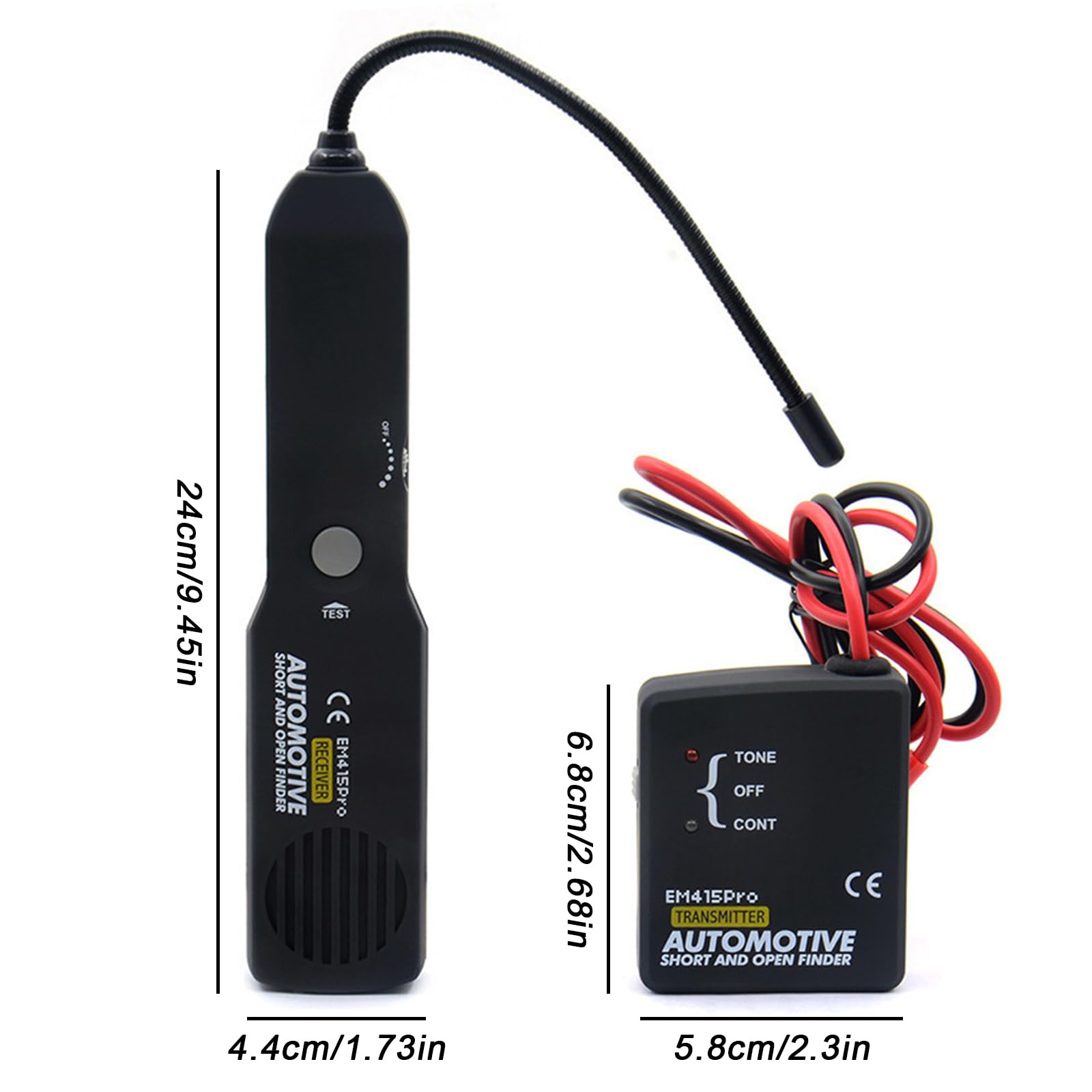 Em415pro DC 6-42 V Testeur de rupture de fil de voiture, traceur de câble, testeur de câble, détecteur de câble, appareil de recherche de rupture de câble, robot tondeuse pour détecter les systèmes de