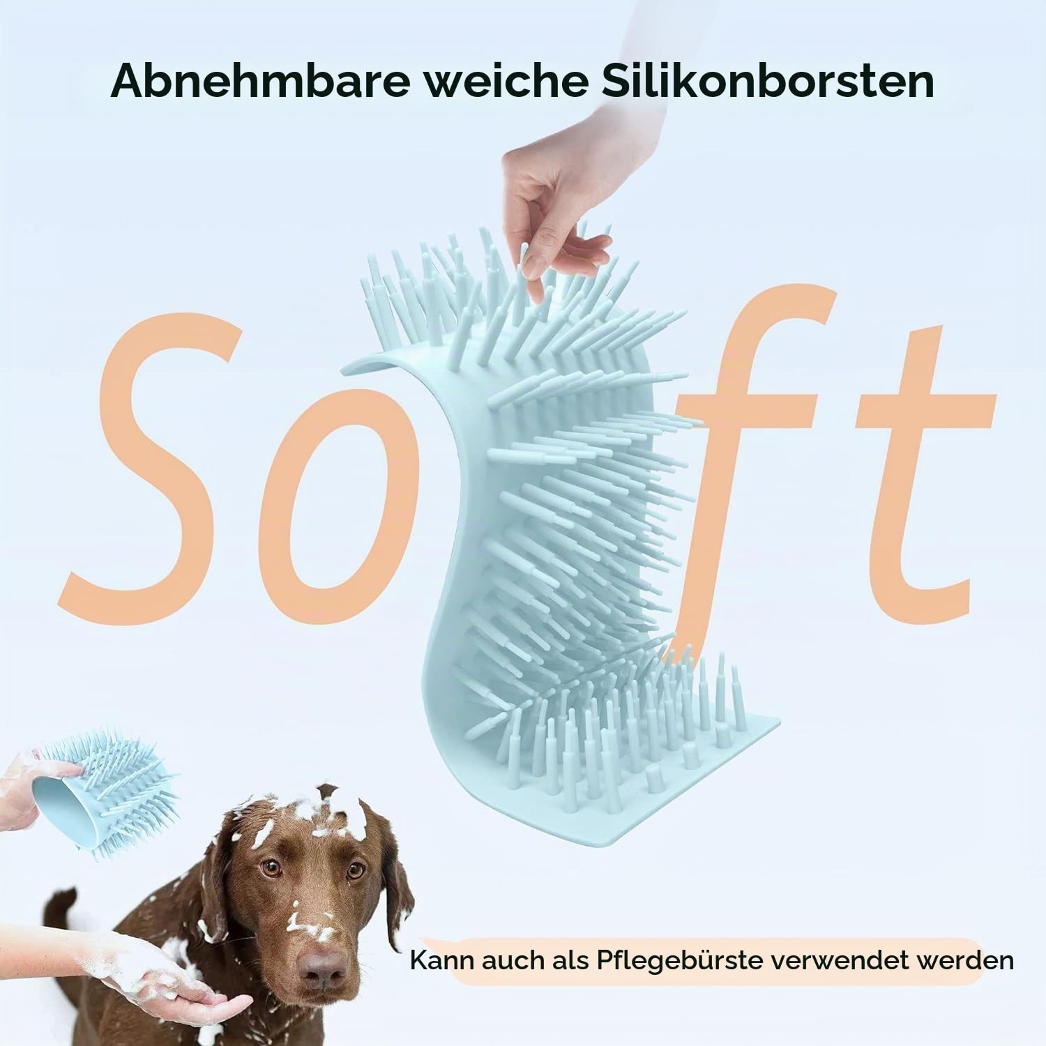 DOGNESS Pfotenreiniger für Hunde, Automatischer Hundepfoten Reiniger mit Weichem Silikon, 2000mAh, USB-Aufladung, 360° Rundum Hunde Pfotenreiniger zur Massage
